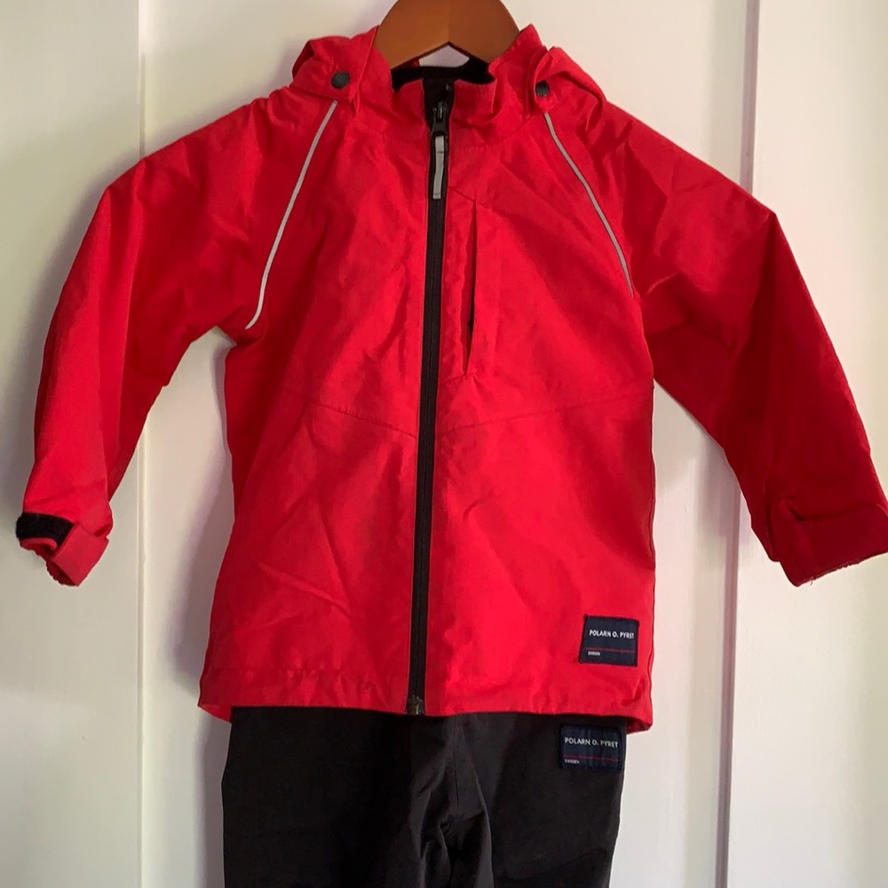 Polarn O. Pyret waterproof jacket and pants